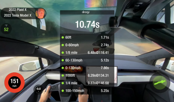 Video này cho thấy Tesla Model X Plaid có thể chạy nhanh hơn cả siêu xe Ford GT 2022