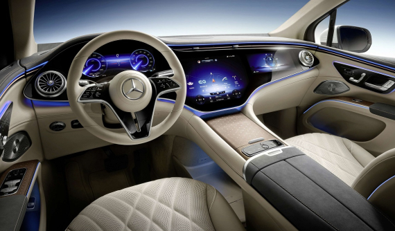 SUV hạng sang Mercedes-Benz EQS 2022 lộ thiết kế nội thất trước khi ra mắt vào tháng sau