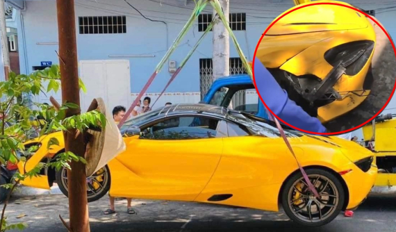 Mới làm xe dâu, siêu xe mui trần McLaren 720S Spider gặp tai nạn với Ford EcoSport ở Vũng Tàu
