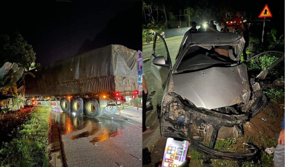 Video: Ô tô con Kia Morning chạy lấn làn đường, tông trực diện xe tải khiến tài xế tử vong