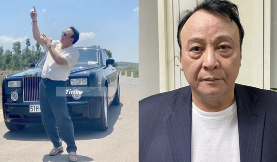 Lộ ảnh ông Đỗ Anh Dũng bên cạnh Rolls-Royce Phantom, biểu cảm cũng như thần thái khiến dân mạng thích thú