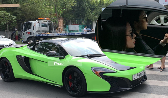 Hot girl 9X Jessie Lương cầm lái McLaren 650S Spider tham dự hành trình siêu xe cùng các đại gia khác