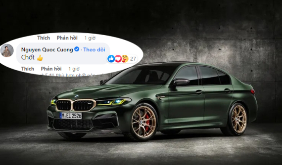 Thấy bạn rao bán xe BMW M5 CS 2022 siêu mạnh, Cường "Đô-la" ngắn gọn "chốt" khiến dân mạng ngỡ ngàng