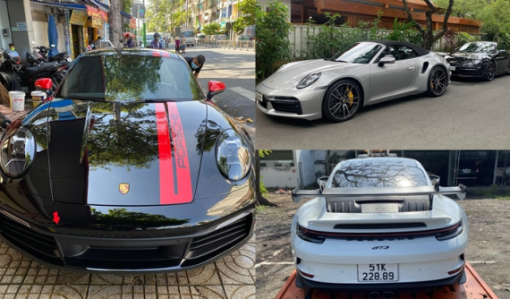 Dàn xe Porsche 911 với tổng trị giá hơn 60 tỷ đồng mới vào garage của ông Đặng Lê Nguyên Vũ trong 3 tháng qua