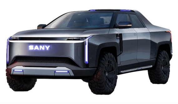 Hãng cần cẩu và máy xúc Sany chuẩn bị sản xuất xe bán tải với thiết kế như Tesla Cybertruck