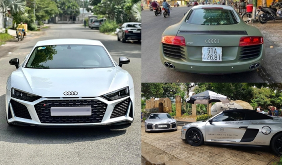 Bộ sưu tập siêu xe Audi R8 đỉnh cao của Chủ tịch Trung Nguyên, đáng tiếc từng bán đi 1 cặp Audi R8 V10 Plus