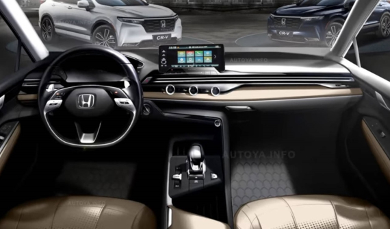 Honda CR-V 2023 lần đầu tiên lộ nội thất, thiết kế giống Civic, có cả cần số pha lê như xe sang