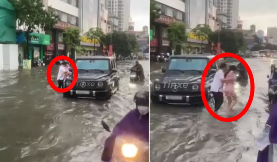 Video: 2 người ngồi trong xe Mercedes-AMG G63 bì bõm lội nước khi "ông vua địa hình" bất ngờ "đứng yên" giữa đường