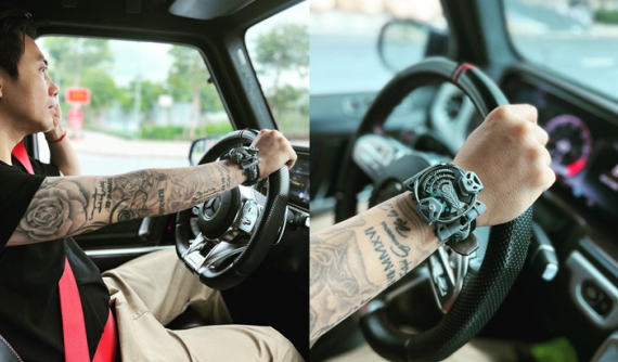 Chia sẻ ảnh lái xe Mercedes-AMG G63, nhưng cư dân mạng lại dán mắt vào đồng hồ siêu lạ của Minh "Nhựa"