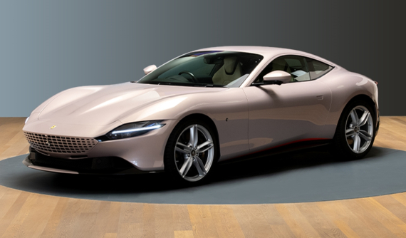 Roma với màu Rose tuyệt đỉnh xuất hiện dù hãng từng cho biết không sơn màu hồng cho xe Ferrari