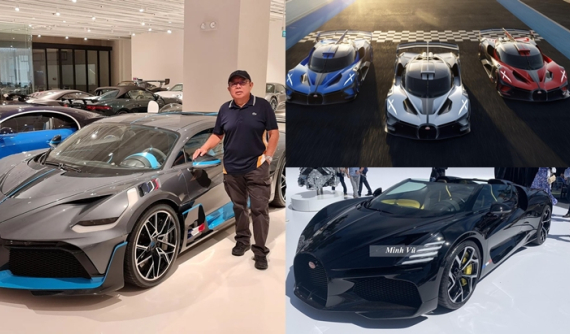 Bộ tứ Bugatti của đại gia Malaysia, toàn siêu phẩm khiến người xem phải choáng váng