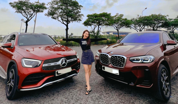 Nữ diễn viên Bảo Thanh khoe ảnh bên 2 "xế hộp" tiền tỷ, BMW X4 2022 là điểm nhấn