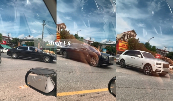 Phong cách rước dâu toàn xe Rolls-Royce và Mercedes ở Thanh Hóa
