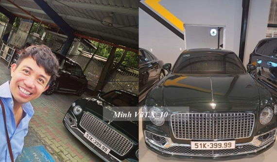Minh "Nhựa" lại chơi lớn khi tậu xe Bentley đầu đời, biển số tứ quý 9 không thể chê vào đâu được