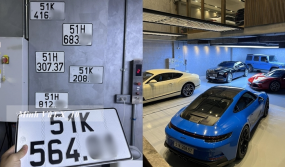 Những chiếc biển số được Cường "Đô-la" dành vị trí VIP trong garage để làm bộ sưu tập là xe gì?