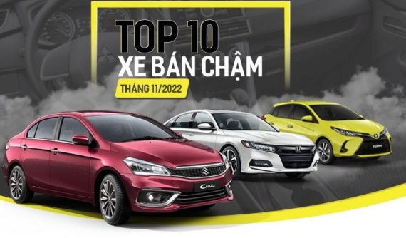 Top 10 mẫu xe bán chậm nhất Việt Nam tháng 11/2022: Honda Civic và KIA K5 bị xướng tên