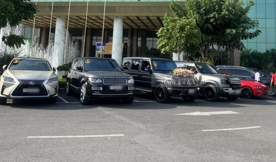 Dàn xe SUV khủng hơn 30 tỷ đồng cùng Ford Mustang tham gia rước dâu tại Cần Thơ