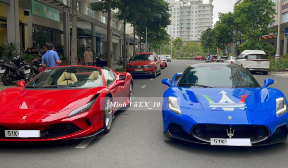 Dàn siêu xe, xe thể thao của Anh-Ý tụ họp cuối tuần, Ferrari F8 Spider chính hãng là điểm nhấn