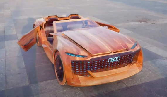Audi Skyphere Concept bằng gỗ của thợ mộc Việt chạy "ngon" như thật khiến dân mạng trầm trồ