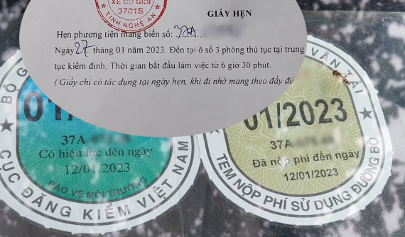 Xe hết hạn đăng kiểm nhưng giấy hẹn lại tận 15 ngày sau, chủ xe "lòng như lửa đốt" vì Tết này xe đâu mà đi