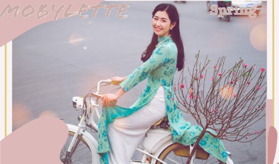 Sắc xuân ngập tràn cùng nàng Mobylette