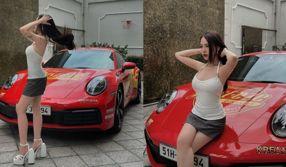 Hot mom Joyce Phạm thay áo mới cho Porsche 911 Carrera có giá trên 8 tỷ đồng