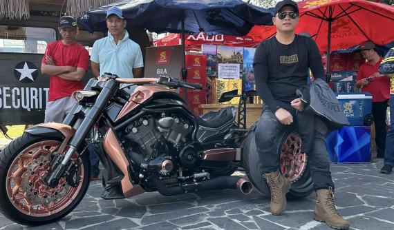 Loạt mô tô khủng trong ngày hội xe phân khối lớn tại Bình Thuận, Harley-Davidson V-Rod độ 3 bánh của Hoàng Kim Khánh đoạt giải xe độ đẹp