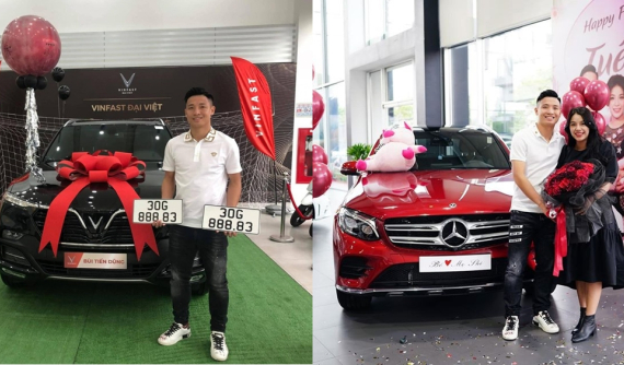 2 xế hộp đắt tiền của cầu thủ Bùi Tiến Dũng: Mua Mercedes-Benz GLC để tặng vợ, bản thân chọn Vinfast Lux SA 2.0