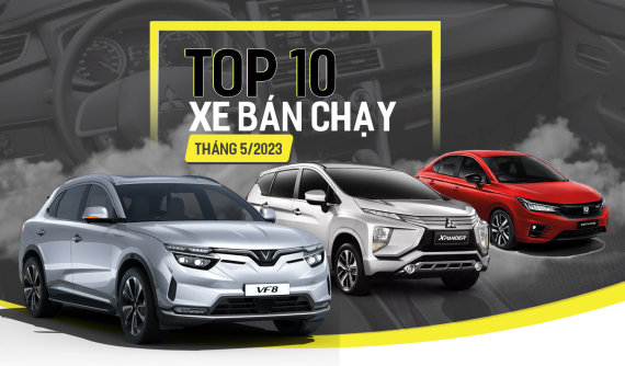 10 mẫu ô tô bán chạy nhất Việt Nam tháng 5/2023: VinFast VF 8 bất ngờ dẫn đầu, Kia Sonet trở lại