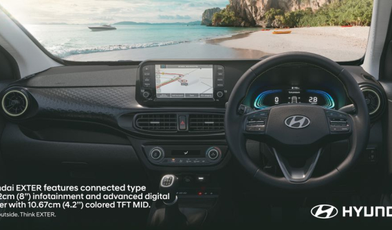 "Tiểu Santa Fe" Hyundai Exter 2023 được công bố hình ảnh nội thất chính thức với thiết kế như Grand i10