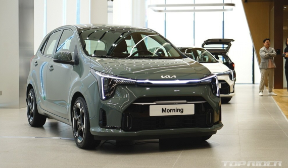 Kia Morning 2024 trình làng với thiết kế như EV9 và Seltos, có thêm ga tự động thông minh