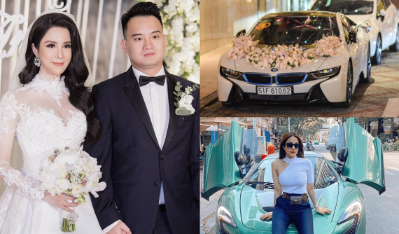 Bộ sưu tập xe của vợ chồng Diệp Lâm Anh: Rước nàng về dinh bằng BMW i8, lục đục lại gắn định vị trên Audi Q8