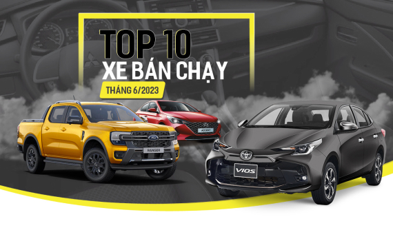 10 mẫu ô tô bán chạy nhất Việt Nam tháng 6/2023: Toyota Vios bứt phá đăng đỉnh, Kia Seltos bất ngờ trở lại