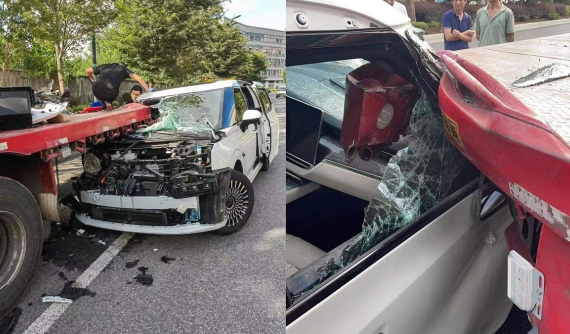 MPV hạng sang của Trung Quốc dùng chung khung gầm với xe Volvo được ca ngợi về độ an toàn sau vụ tai nạn này