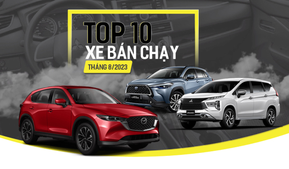10 mẫu ô tô bán chạy nhất Việt Nam tháng 8/2023: Mazda CX-5 bất ngờ đạt đỉnh, Honda CR-V và Mazda3 tái xuất