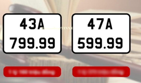 Cặp đôi biển tứ quý 9 của Đắk Lắk và Đà Nẵng được đấu giá khá mềm, sẽ vào 2 xe sang đắt tiền?