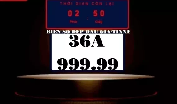 Quay trở lại sàn đấu giá, biển số ngũ quý 9 của Thanh Hóa được trả cao nhất 5,285 tỷ đồng, giảm 2 tỷ đồng so với lần đầu