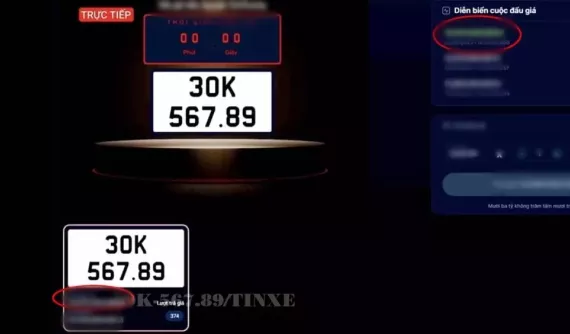 Biển số 30K-567.89 được trả 16,5 tỷ đồng khi đấu giá lại, cao hơn 3,5 tỷ đồng của đại gia Thanh Hóa đã bỏ cọc