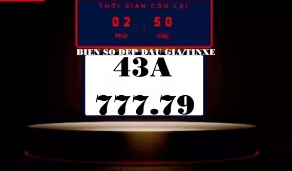 Ai cũng "chê" biển tứ quý 7 nhưng 43A-777.79 lại được trả giá hơn 1 tỷ đồng