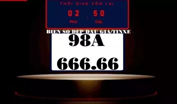 Đấu giá lại, biển số 98A-666.66 được trả 3,045 tỷ đồng, hạ nhiệt 30 triệu đồng so với lần đầu