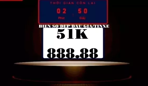 Người trúng đấu giá biển số 51K-888.88 đã thanh toán đủ tiền, chờ xem sẽ được đăng ký vào xe nào