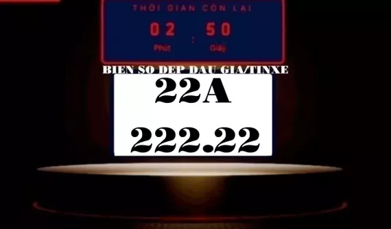 Nằm ngoài dự đoán, siêu biển 22A-222.22 trúng đấu giá đến 12,19 tỷ đồng, bằng giá xe Mercedes-AMG G63 V1