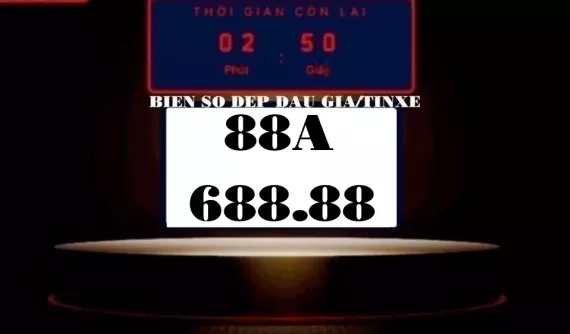 Biển số lục quý 8 của tỉnh Vĩnh Phúc được trả giá hơn 3 tỷ đồng