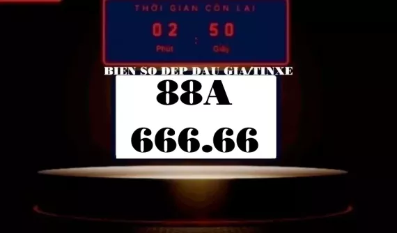 Đại gia đấu giá biển số 88A-666.66 đến 29,425 tỷ đồng vẫn ngậm ngùi về nhì