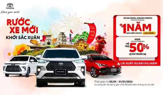 Toyota Việt Nam tung chương trình khuyến mại đầu năm