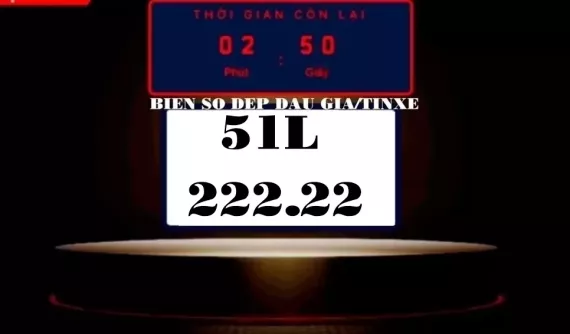 Đại gia mạnh tay trả giá biển số xe 51L-222.22 đến 5,36 tỷ đồng