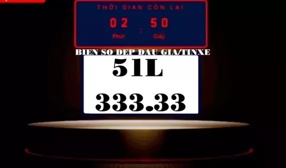 Biển số 51L-333.33 ra trận, đại gia trả giá tận 8,35 tỷ đồng, vừa đủ tiền để tậu Lexus LX600