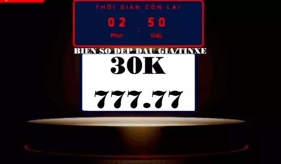 Siêu biển ngũ quý 30K-777.77 được 1 đại gia trả giá hơn 9 tỷ đồng, cao hơn cả giá xe Mercedes-Maybach GLS480