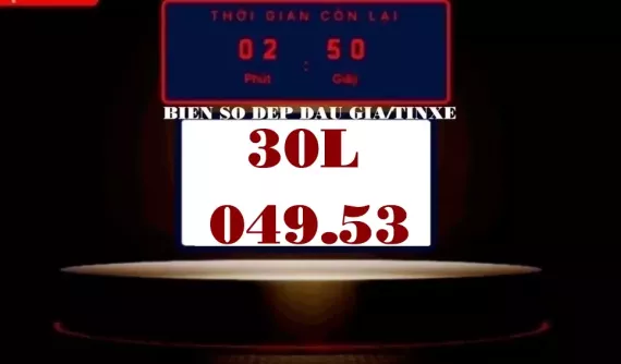 Độc lạ với việc 1 người đấu giá cho biển số 30L-049.53 là 45 triệu đồng