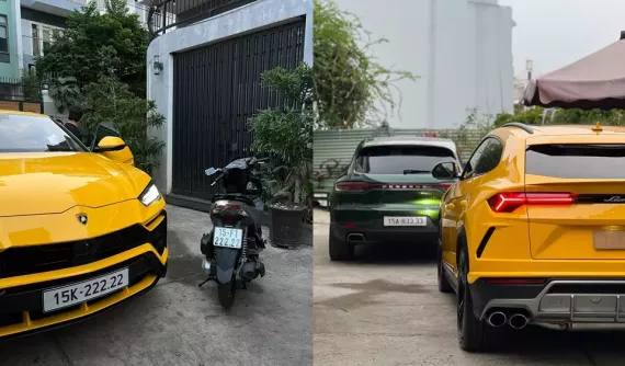 Lộ diện chủ nhân Lamborghini Urus đăng ký biển 15K-222.22, garage toàn xe tứ quý, ấn tượng với dàn 2 bánh ngũ quý 5